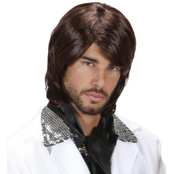 Retro hnedá pánska parochňa Popová hviezda